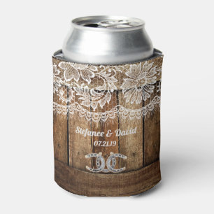 Porta-lata Rustic Country Weding Can Cooler