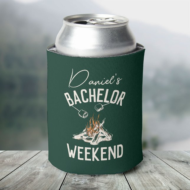 Porta-lata Rustic Modern Weekend no Woods Bachelor Party (Criador carregado)