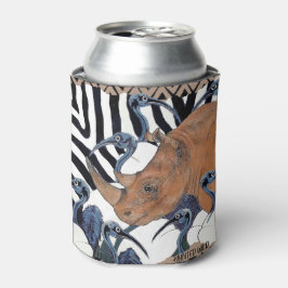 Porta-lata Sacred Rhino Can Cooler – African Wildlife Art