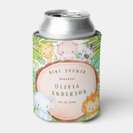 Porta-lata Safari Jungle Cartoon Animal Chá de fraldas Obriga