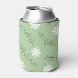 Porta-lata Sage Green Floral Elegante Elegante Primavera Verã