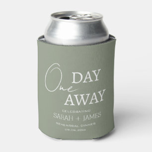 Porta-lata Sage Green Weding One Day Away Janta