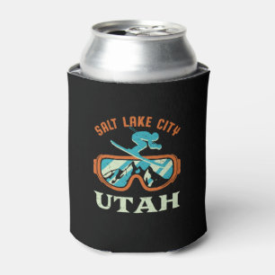 Porta-lata Salt Lake City Utah Retro Ski Snowboard