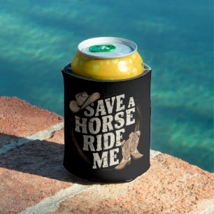 Porta-lata Salve um Cavalo Monte em Mim Camisa engraçada de C
