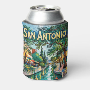 Porta-lata San Antonio Texas Rio Walk Van Gogh Cidade Vibrant