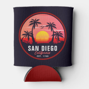 Porta-lata San Diego California Sunset Vacation Souvenirs 80s