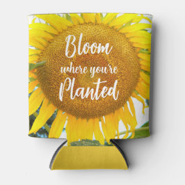 Porta-lata Sangue onde você está plantado girassol amarelo