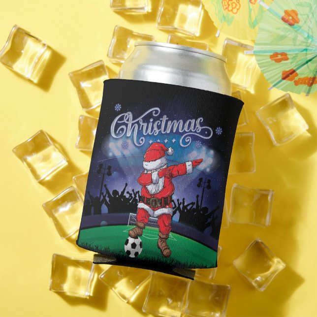 Porta-lata Santa Claus Christmas Soccer Mug (Verão in situ)