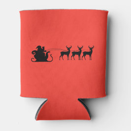 Porta-lata Santa sleigh reindeer