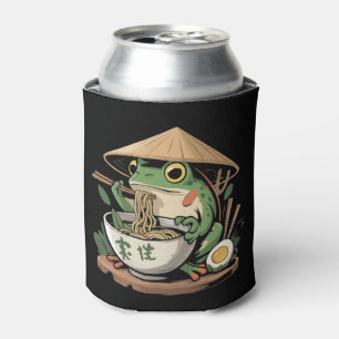 Porta-lata Sapo Comendo Ramen Kawaii Neko Macarrão Japonês 