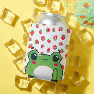 Porta-lata Sapo de Morango Kawaii