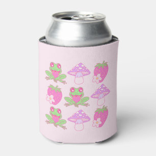 Porta-lata Sapo Kawaii, Cogumelo e Morango