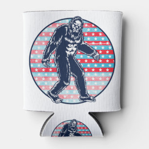 Porta-lata Sasquatch Patriótico Retroativo 4 de julho Pé G