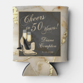 Porta-lata Saúde a 50 anos de champanhe e Dourado