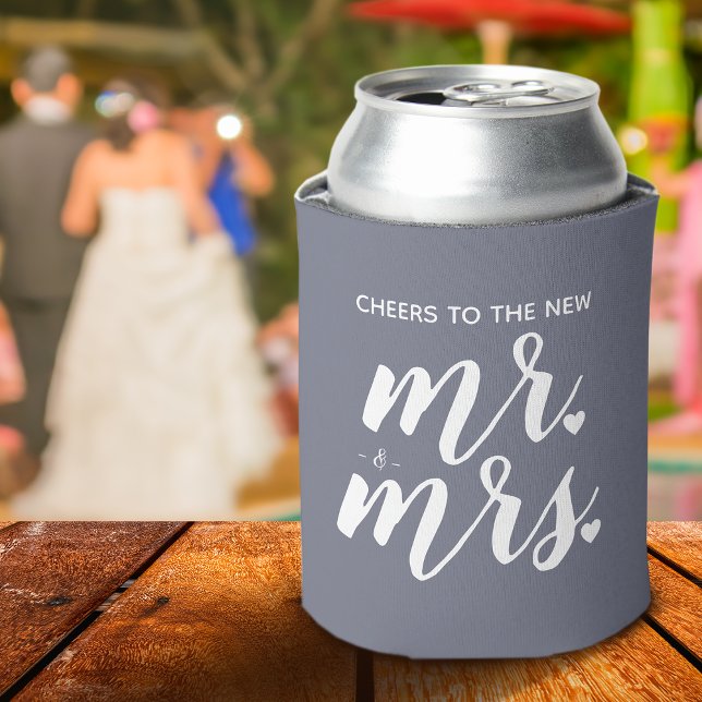 Porta-lata Saúde Ao Novo Sr. & Sra. Wedding (Cheers To The New Mr. & Mrs. Wedding Can Cooler)