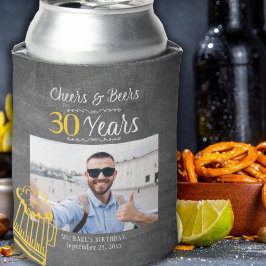Porta-lata Saúde e cerveja a 30 anos de foto de aniversário m