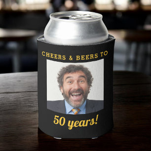 Porta-lata Saúde e Cervejas 50 Anos Foto De Aniversário