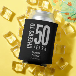Porta-lata Saúde para 50 anos de aniversário prateado