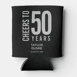 Porta-lata Saúde para 50 anos de aniversário prateado