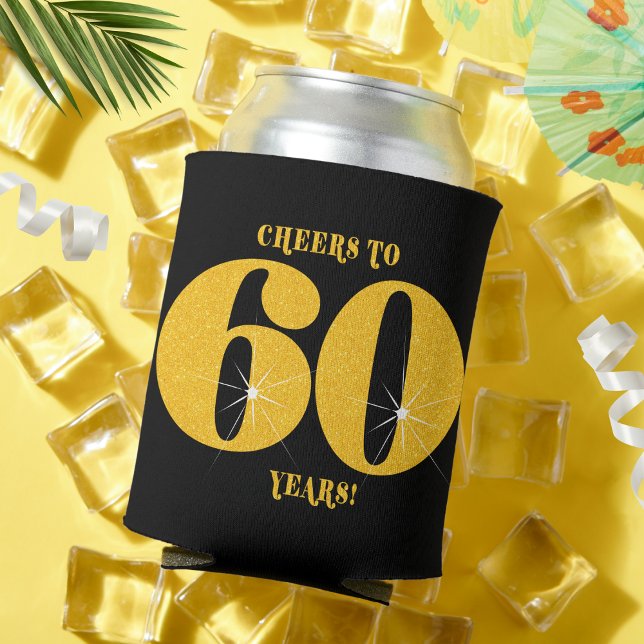 Porta-lata Saúde para 60 anos Sessenta anos Sessenta anos Ani (Cheers to 60 Years Can Holder Koozie)