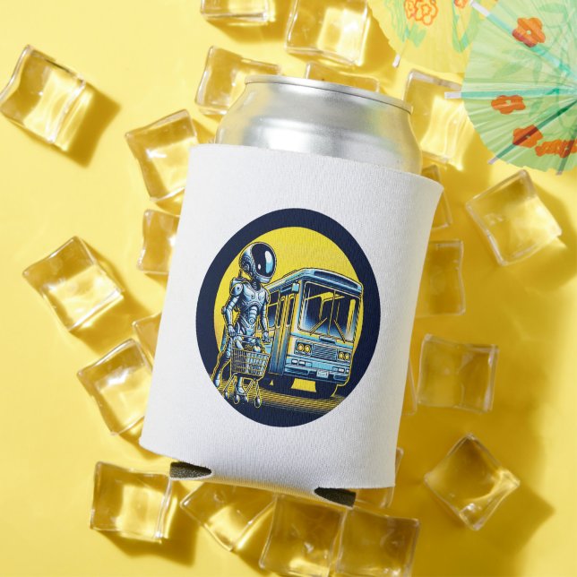 Porta-lata SciFi no dia a dia - Alienígena engraçada e Design (Verão in situ)