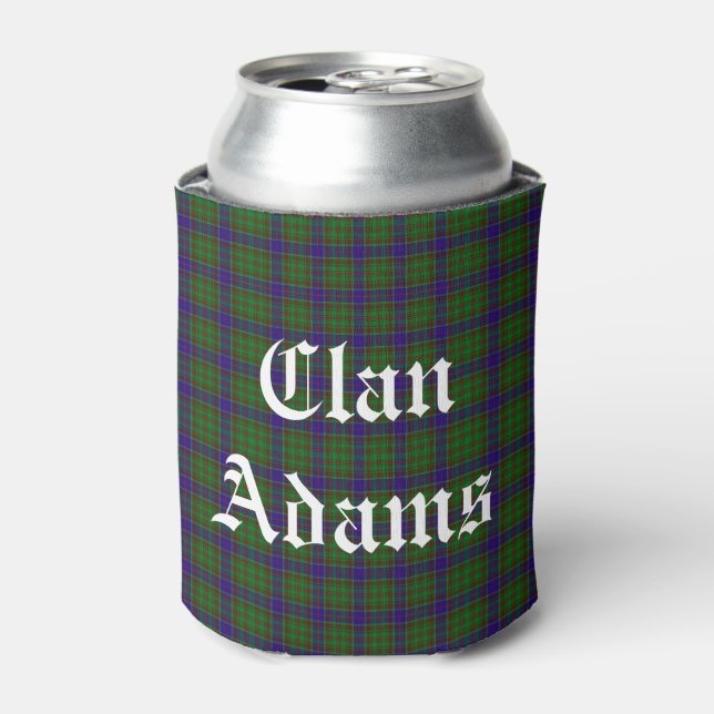 Porta-lata Scottish Clan Adams Tartan (Can Front)