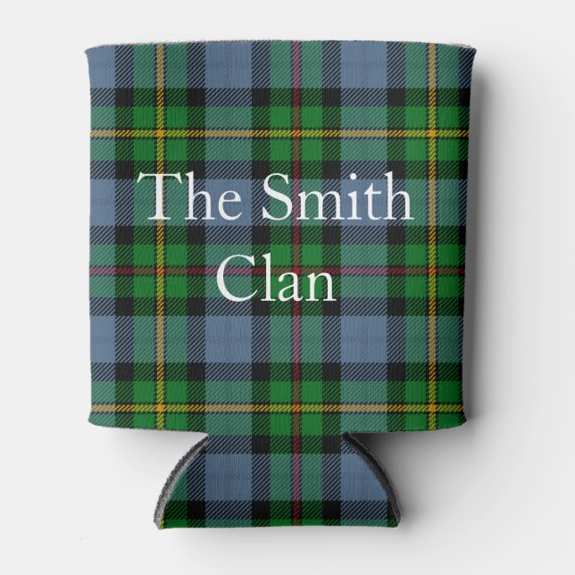 Porta-lata Scottish Clan Smith Tartan Xadrez Can Cooler (Frente)
