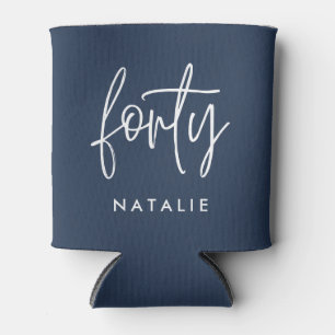 Porta-lata Script simples de na moda aniversário de 40 anos