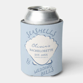 Porta-lata Seashells & Wedding Bells Bachelorette