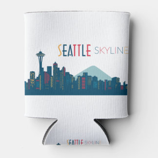 Porta-lata Seattle Skyline Blue