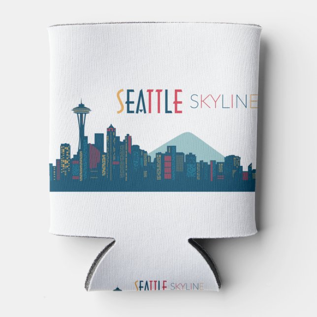 Porta-lata Seattle Skyline Blue (Frente)