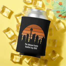 Porta-lata Seattle Skyline Sunset Personalizado