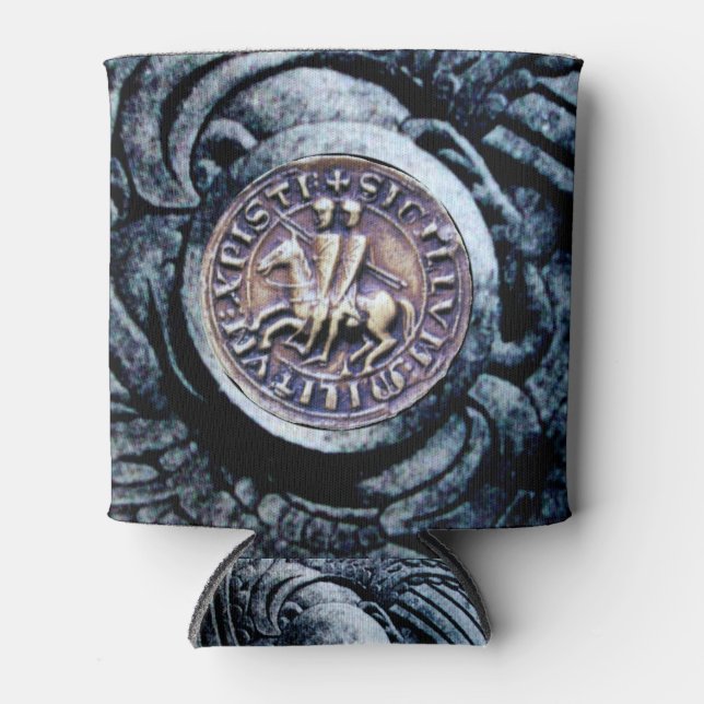 Porta-lata SELO DO MOTOR KNIGHTS, Griffins Prateados (Frente)