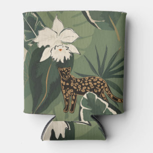 Porta-lata Selva abstrato: Leopardos Padrão Criativo