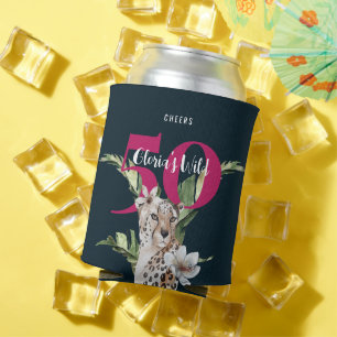 Porta-lata Selva Selvagem Leopardo Rosa 50º Aniversário