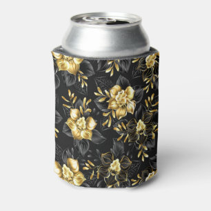 Porta-lata Sem costura com orquídeas de joalharia