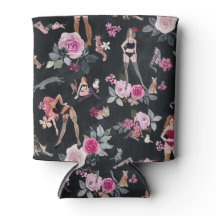 SENHORA DOS GATOS Floral Sedutora Preta