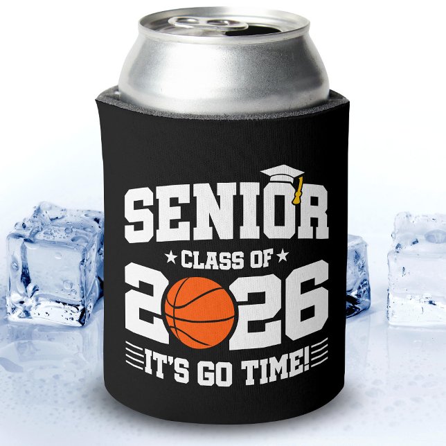 Porta-lata Senior Class of 2026 It’s Go Time Basketball Grad (Criador carregado)