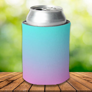 Porta-lata Sereia coloração gradiente rosa púrpura aqua ombre