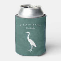 seu texto personalizado azul-lacete Heron Egret