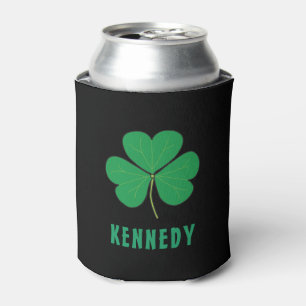 Porta-lata Shamrock Green Clover Ireland Celular Irish Name