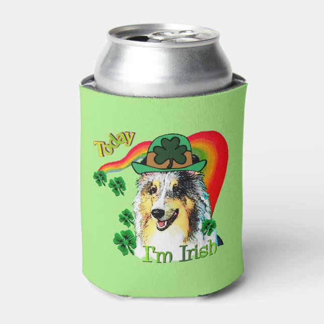 Porta-lata Sheltie Dia de São Patrício (Can Front)