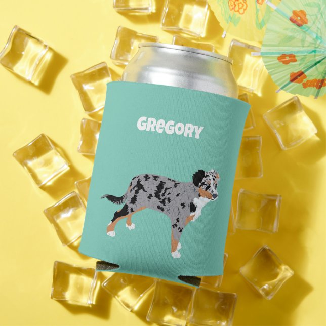 Porta-lata Shepherd Aussie Dogs pode Capa (Verão in situ)