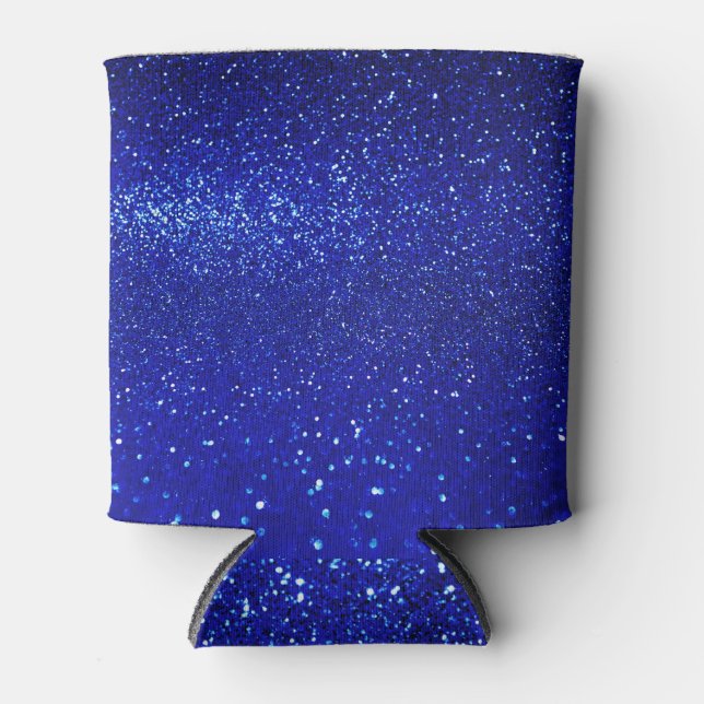 Porta-lata Shimmering Canvas Azul de Brilho (Frente)