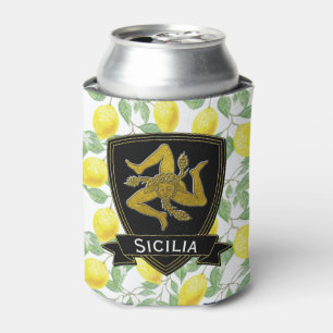 Porta-lata Sicilian Trinacria Lemon Pattern