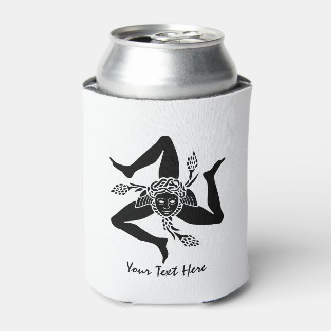 Porta-lata Siciliana Trinacria Seu Texto e Fundo (Can Front)