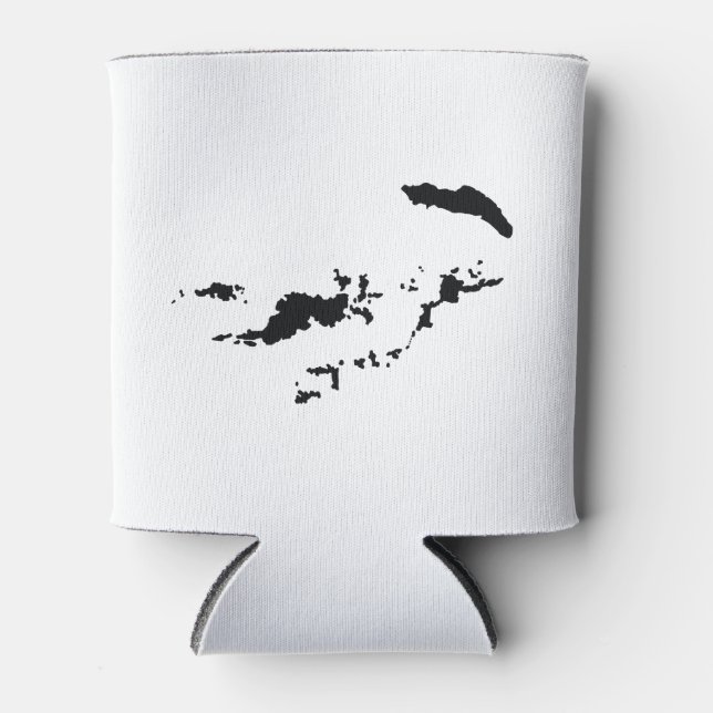 Porta-lata Silhouette das Ilhas Virgens Britânicas (Frente)