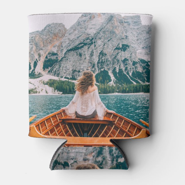 Porta-lata Silhouette Woman Alpha Lake Nature (Frente)