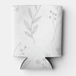 Porta-lata Silver Floral Boho Wedding