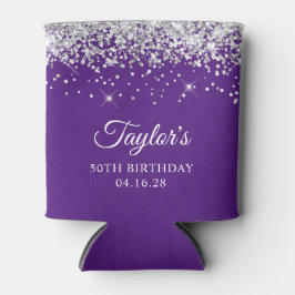 Porta-lata Silver Glitter Royal Purple 50º Aniversário